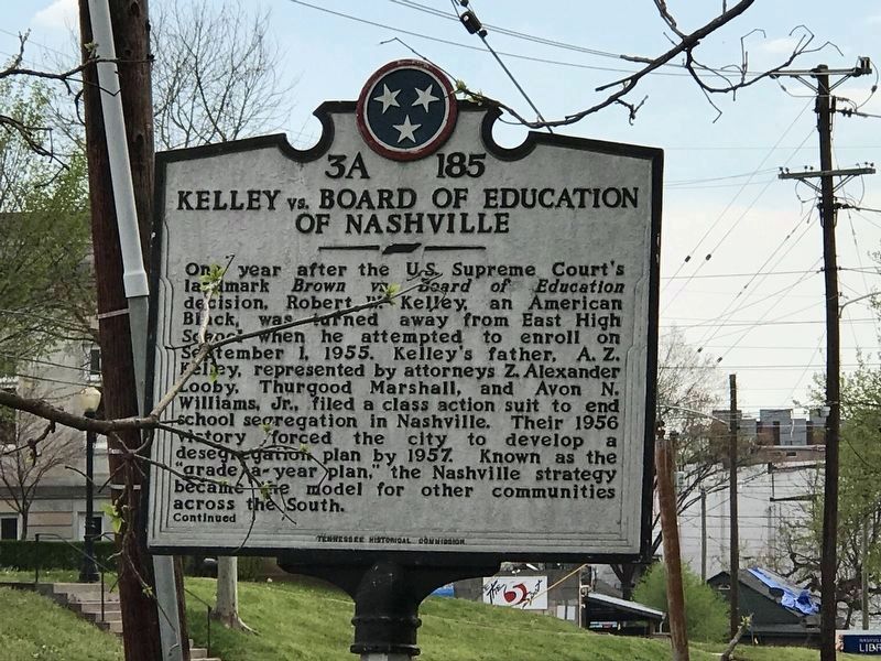 Kelley vs. Board of Education side of the marker image. Click for full size.