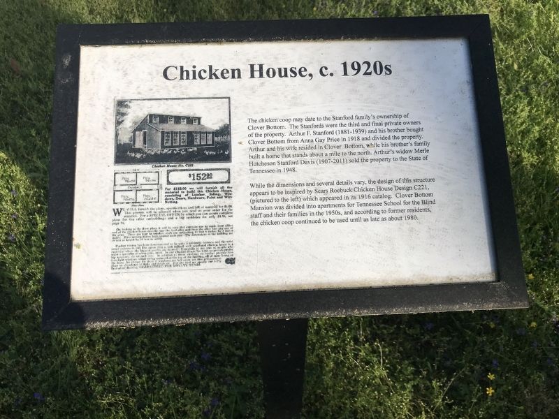 Chicken House, c. 1920s Marker image. Click for full size.