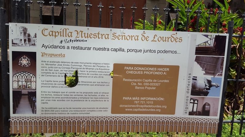 An additional Capilla Nuestra Señora de Lourdes Marker. Click for full size. An additional Capilla Nuestra Señora de Lourdes Marker image. Click for full size.