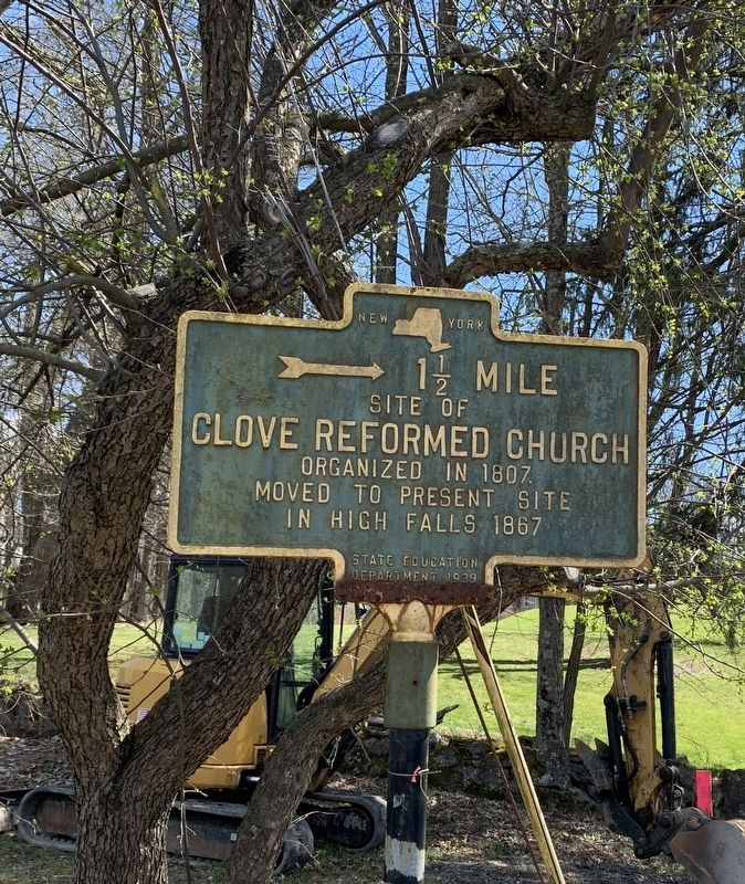 Clove Reformed Church Marker image. Click for full size.