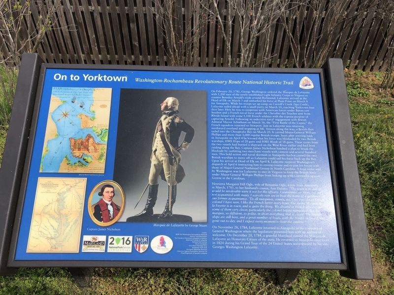 On to Yorktown Marker image. Click for full size.