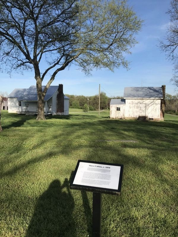 Slave Cabins, c. 1858 Marker image. Click for full size.