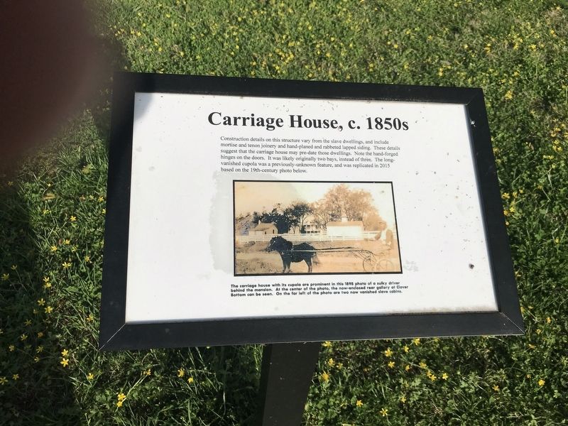 Carriage House, c. 1850s Marker image. Click for full size.