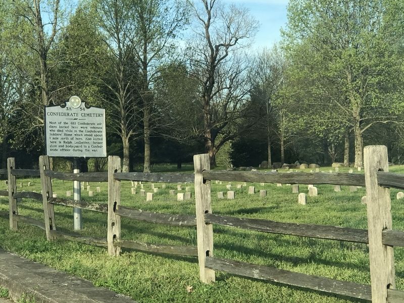 Confederate Cemetery Marker. Click for full size. Confederate Cemetery Marker image. Click for full size.