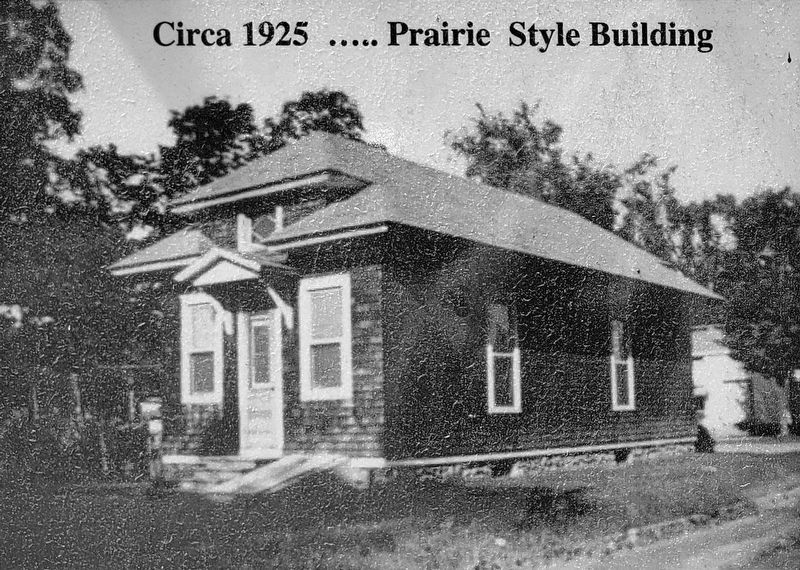 Marker detail: Circa 1925 • Prairie Style Building image. Click for full size.