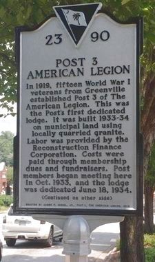 Post 3 American Legion Marker. Click for full size. Post 3 American Legion Marker image. Click for full size.
