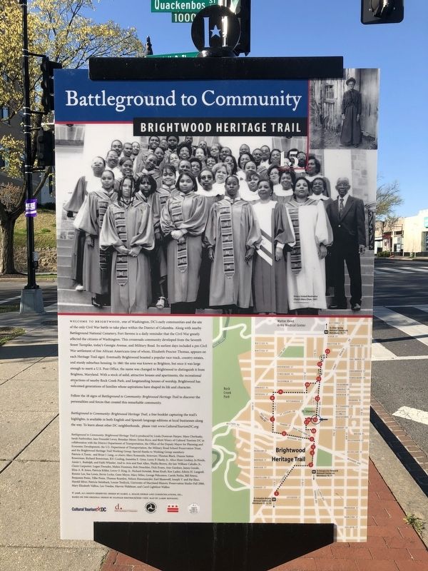 The Rock on Brightwood Avenue Marker [Reverse] image. Click for full size.