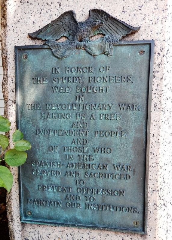 Northville War Memorial (<i>left tablet</i>)<br>Revolutionary War & Spanish-American War image. Click for full size.