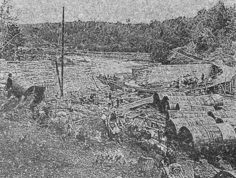 Marker detail: High Falls Power Dam � 1897 image. Click for full size.