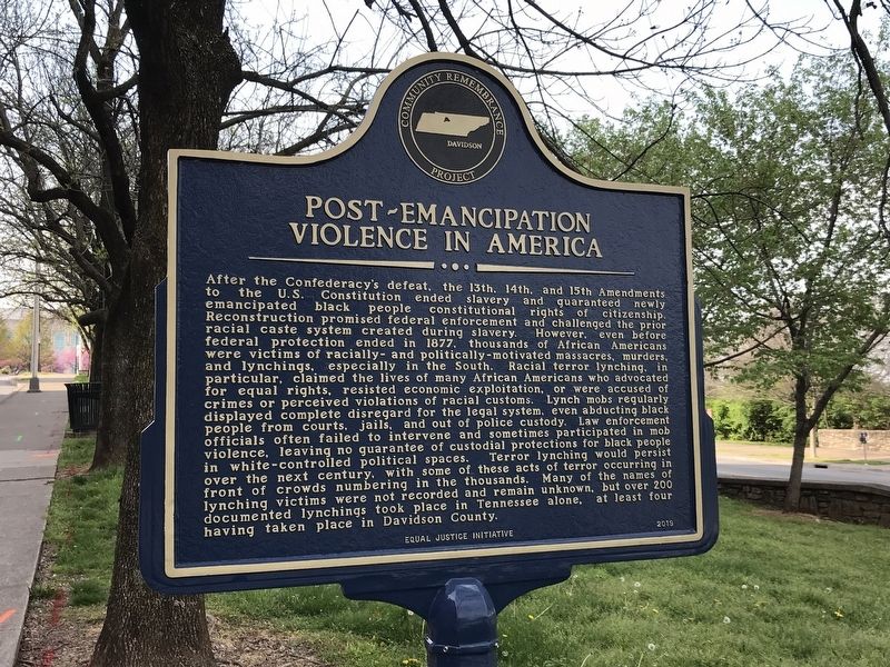 Post-Emancipation Violence in America Marker image. Click for full size.