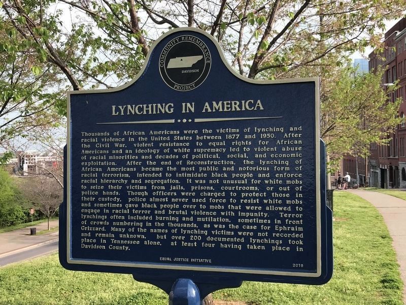Lynching in America Marker image. Click for full size.