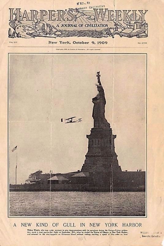 1909: Flight Around the Statue of Liberty image. Click for full size.