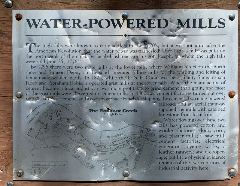 Water Powered Mills Marker image. Click for full size.