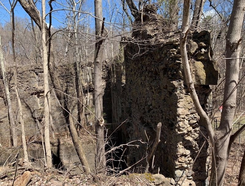 Ruins of Cement Plant Next to Marker image. Click for full size.