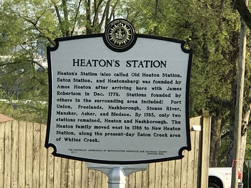 Heaton's Station Marker image. Click for full size.
