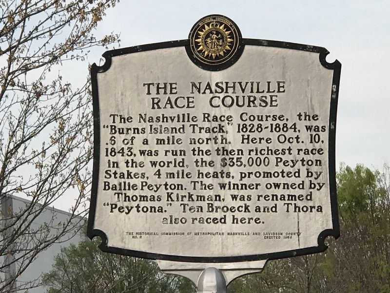 The Nashville Race Course Marker image. Click for full size.