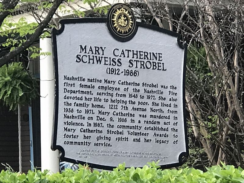 Mary Catherine Schweiss Strobel Marker image. Click for full size.