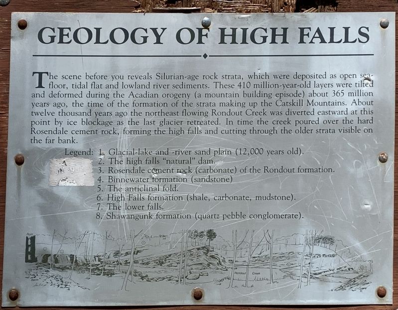 Geology of High Falls Marker image. Click for full size.