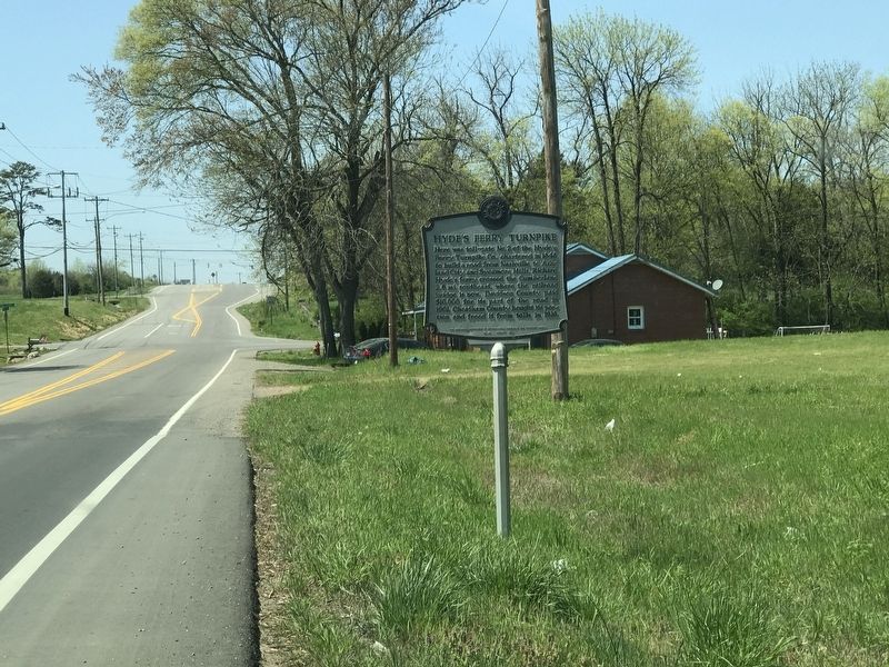 Hyde's Ferry Turnpike Marker. Click for full size. Hyde's Ferry Turnpike Marker image. Click for full size.