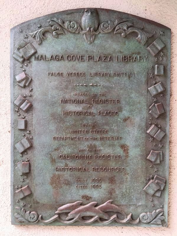 Malaga Cove Library Marker. Click for full size. Malaga Cove Library Marker image. Click for full size.