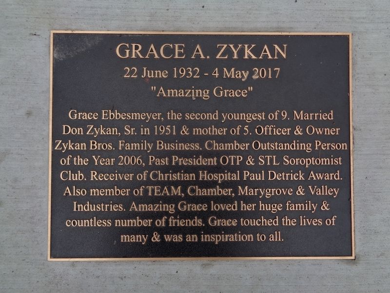 Grace A. Zykan Marker image. Click for full size.