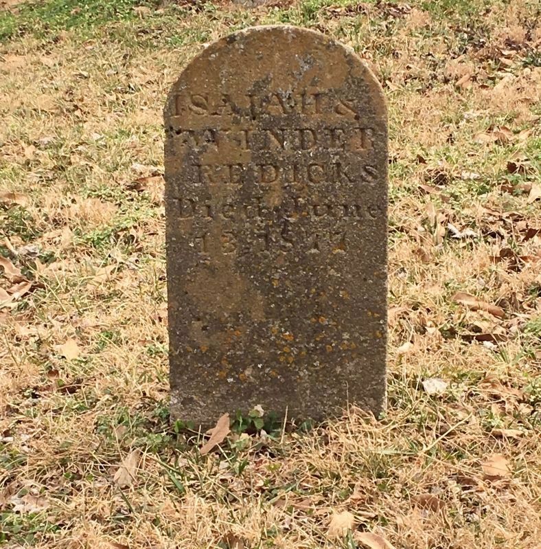 Headstone for still-born twins, Isaiah & Winder Redicks (Reddick) near the Carnton Marker. Click for full size. Headstone for still-born twins, Isaiah & Winder Redicks (Reddick) near the Carnton Marker image. Click for full size.