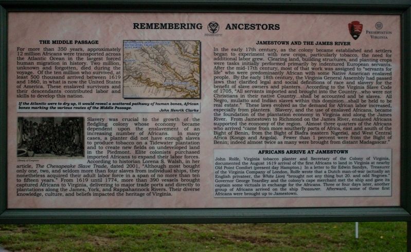 Remembering Ancestors Marker image. Click for more information.