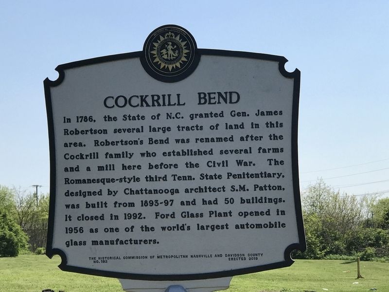 Cockrill Bend Marker image. Click for full size.