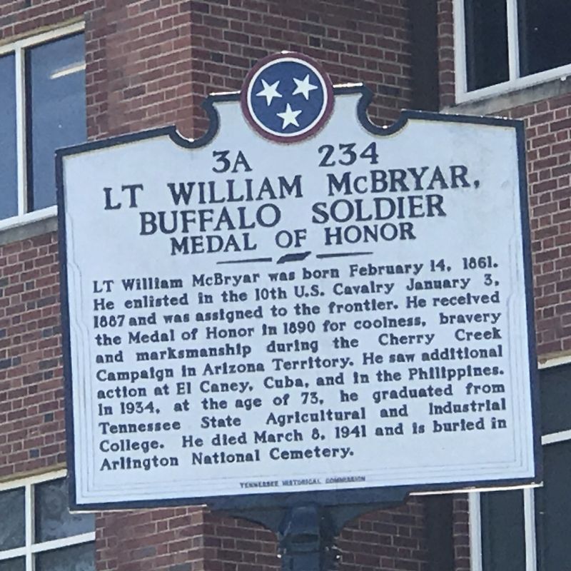 Lt William McBryar, Buffalo Soldier Marker. Click for full size. Lt William McBryar, Buffalo Soldier Marker image. Click for full size.