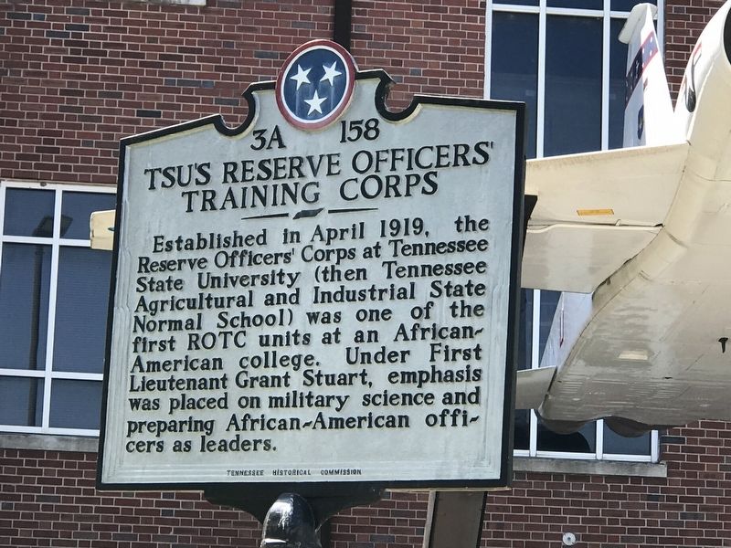 TSU's Reserve Officers' Training Corps Marker. Click for full size. TSU's Reserve Officers' Training Corps Marker image. Click for full size.