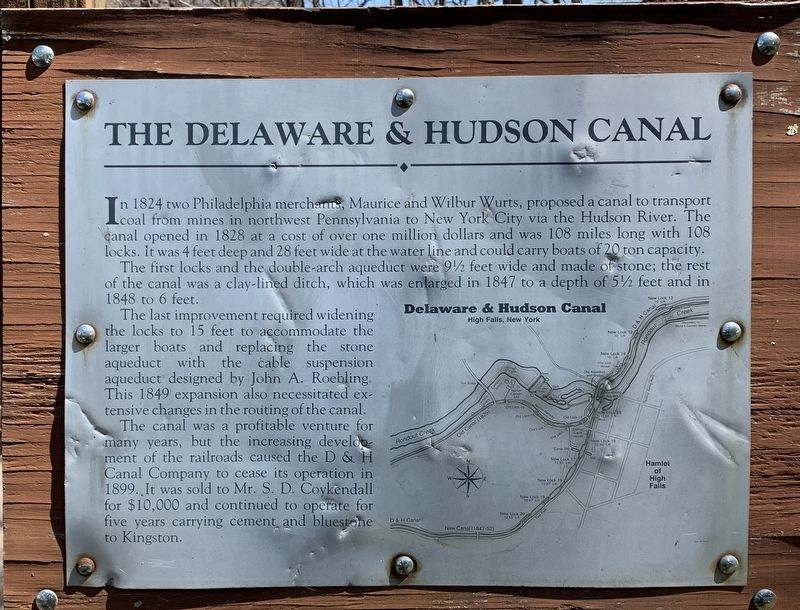 The Delaware & Hudson Canal Marker image. Click for full size.