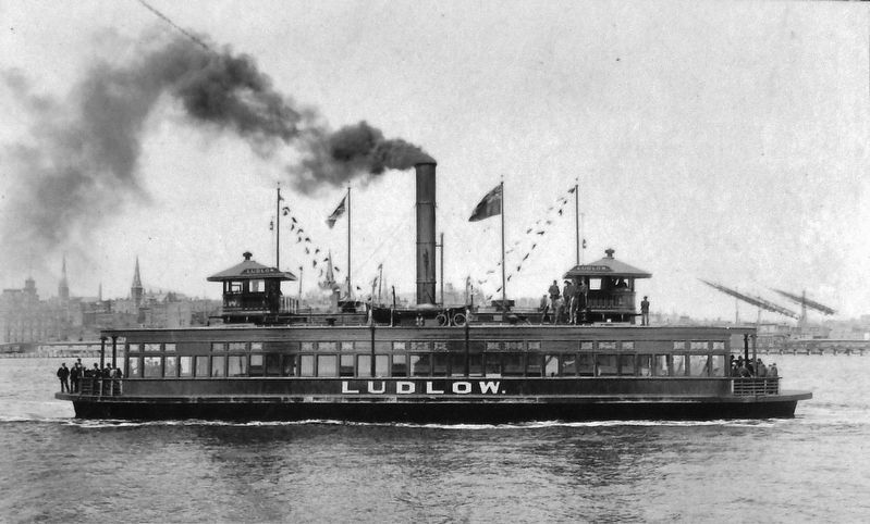Marker detail: <i>Ludlow</i> Riverboat / Navire fluvial. Click for full size. Marker detail: <i>Ludlow</i> Riverboat / Navire fluvial image. Click for full size.