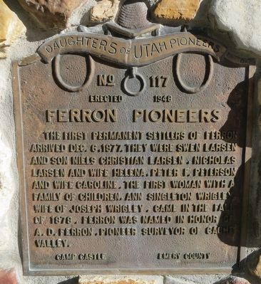 Ferron Pioneers Marker image. Click for full size.