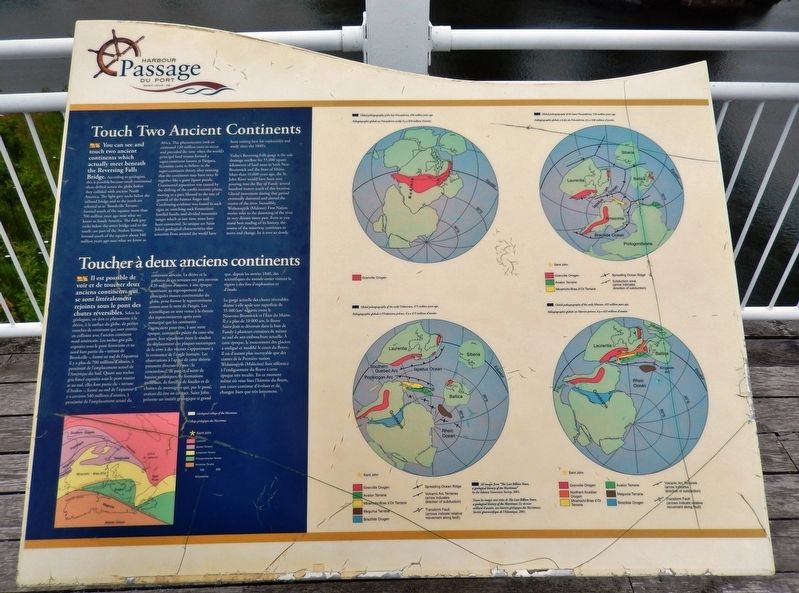 Touch Two Ancient Continents /<br>Toucher à deux anciens continents Marker. Click for full size. Touch Two Ancient Continents /<br>Toucher à deux anciens continents Marker image. Click for full size.