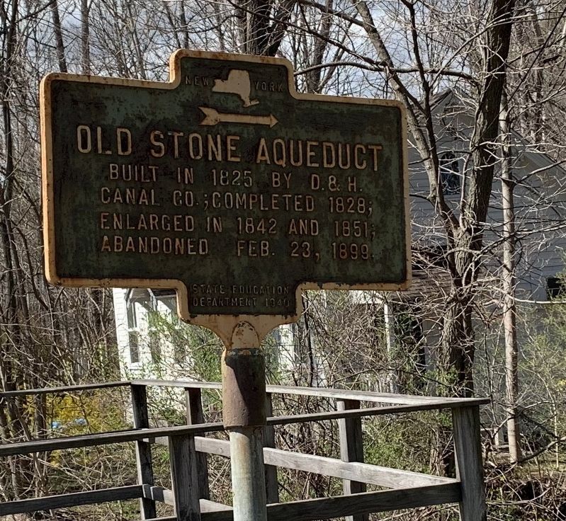 Old Stone Aqueduct Marker. Click for full size. Old Stone Aqueduct Marker image. Click for full size.