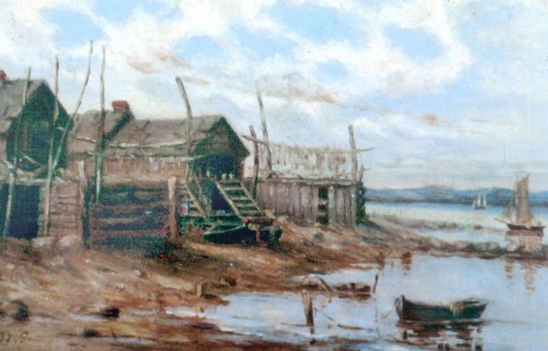 Marker detail: Navy Island  painting image. Click for full size.