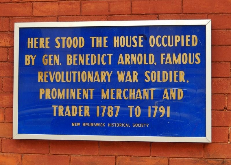 Here Stood the House Occupied by Benedict Arnold Marker image. Click for full size.