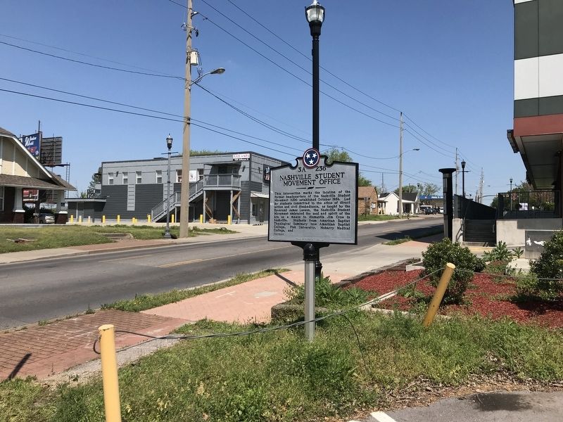 Nashville Student Movement Office Marker image. Click for full size.