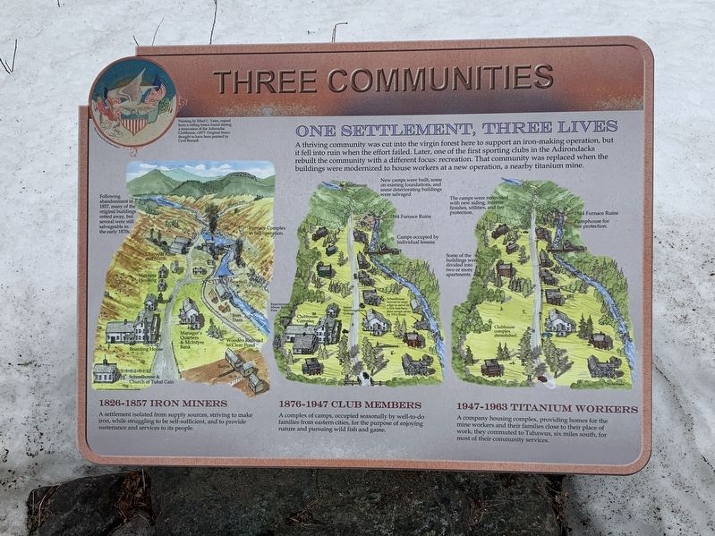 Three Communities Marker. Click for full size. Three Communities Marker image. Click for full size.
