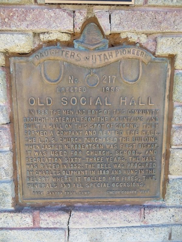 Old Social Hall Marker image. Click for full size.