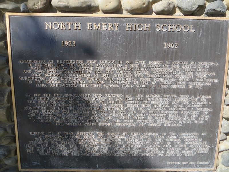 North Emery High School Marker image. Click for full size.