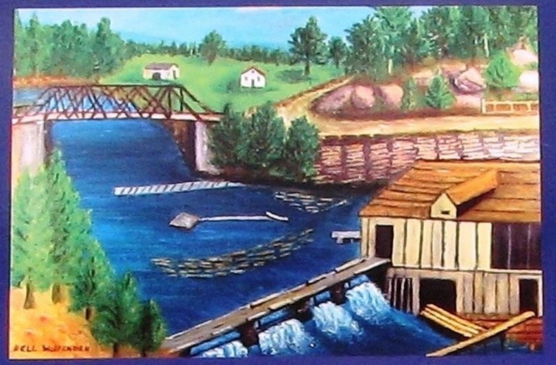 Marker detail: "Muskoka River above the Locks, Huntsville, Muskoka" image. Click for full size.
