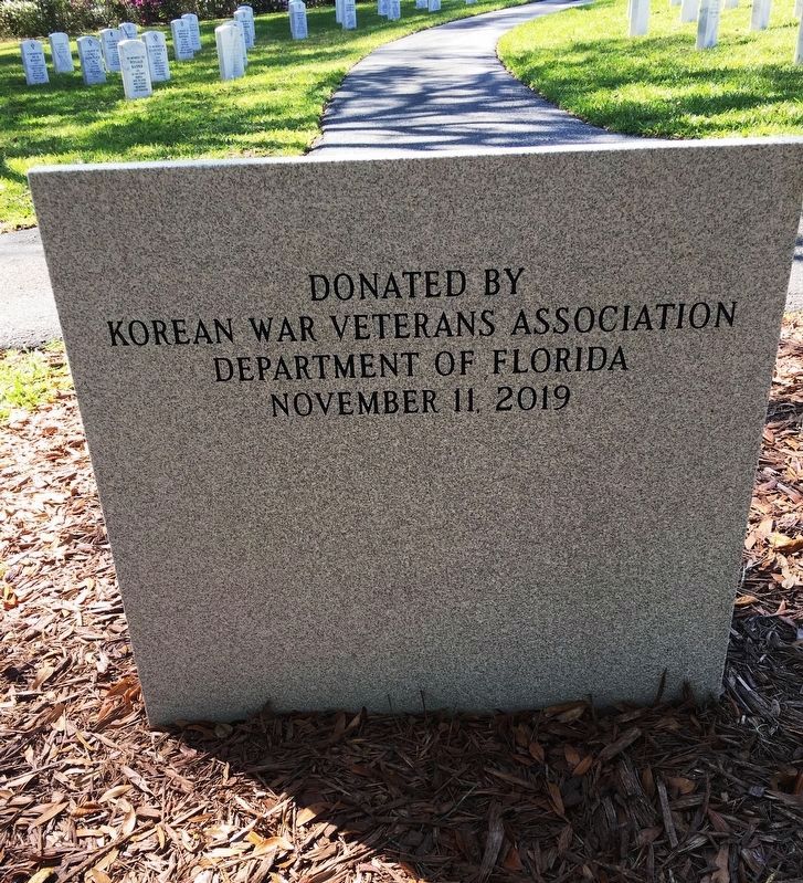 Korean Service Memorial Marker reverse. Click for full size. Korean Service Memorial Marker reverse image. Click for full size.