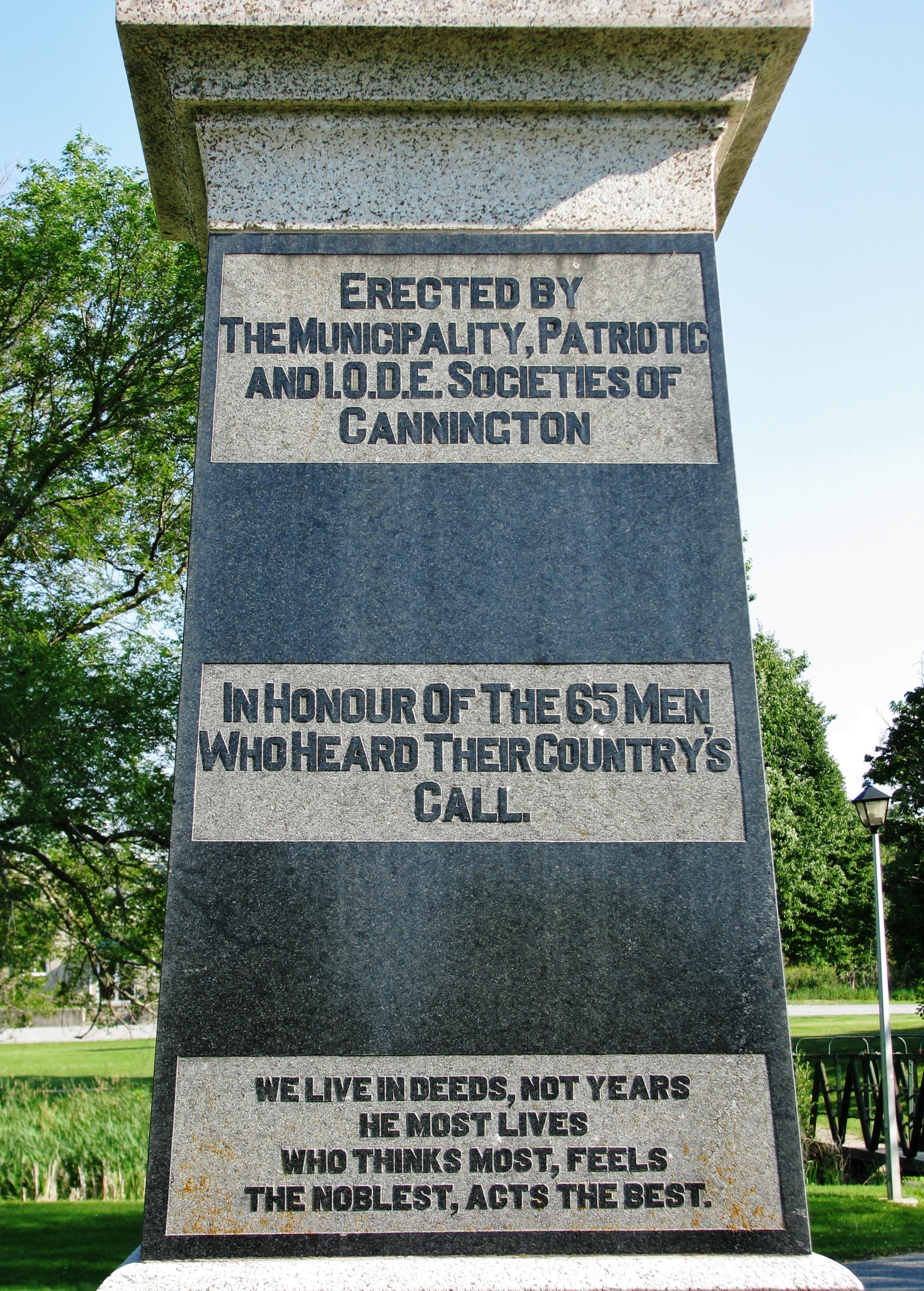 Cannington World War I Memorial<br>(<i>north side</i>)
