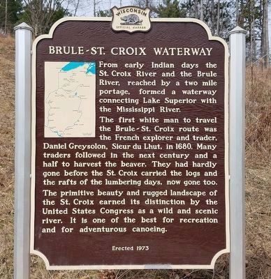 Brule-St. Croix Waterway Marker image. Click for full size.