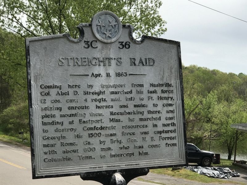 Streight's Raid Marker image. Click for full size.