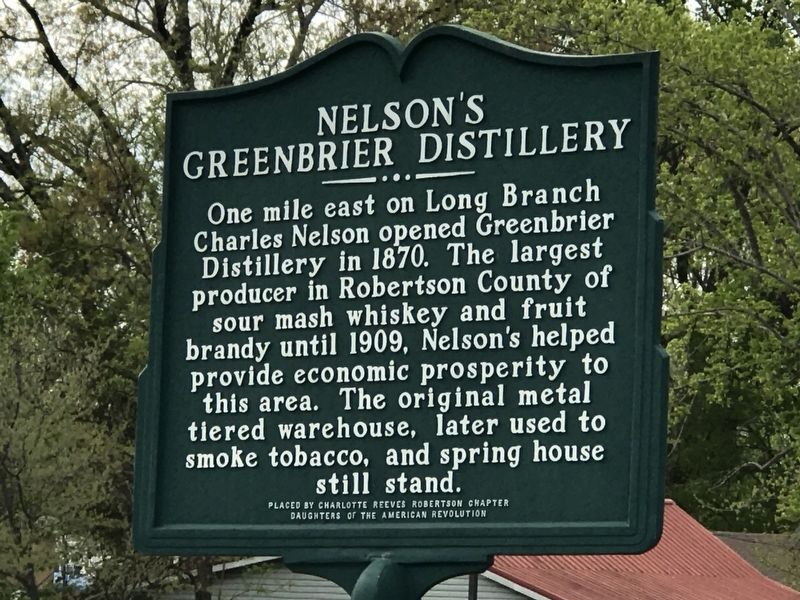 Nelson's Greenbrier Distillery Marker. Click for full size. Nelson's Greenbrier Distillery Marker image. Click for full size.
