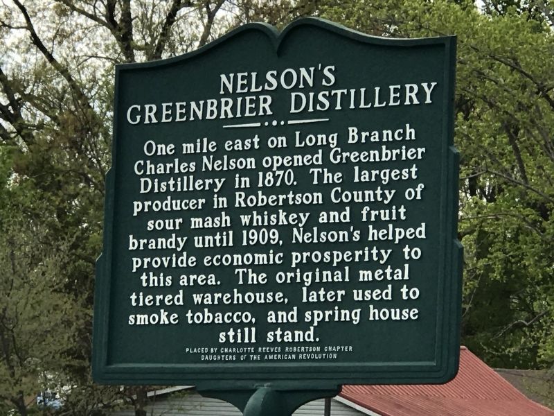 Nelson's Greenbrier Distillery Marker image. Click for full size.