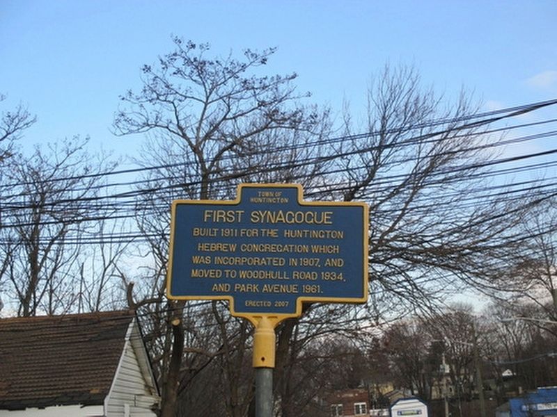 First Synagogue Marker image. Click for full size.