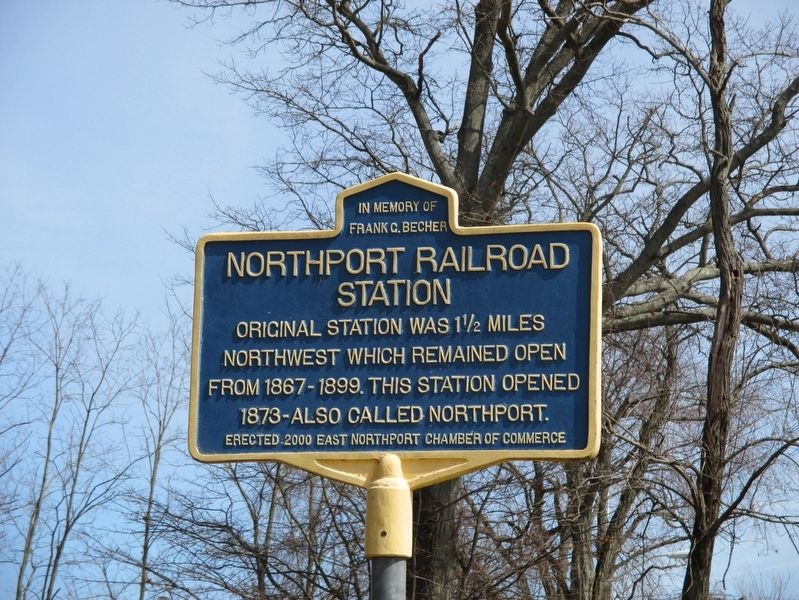 Northport Railroad Station Marker. Click for full size. Northport Railroad Station Marker image. Click for full size.